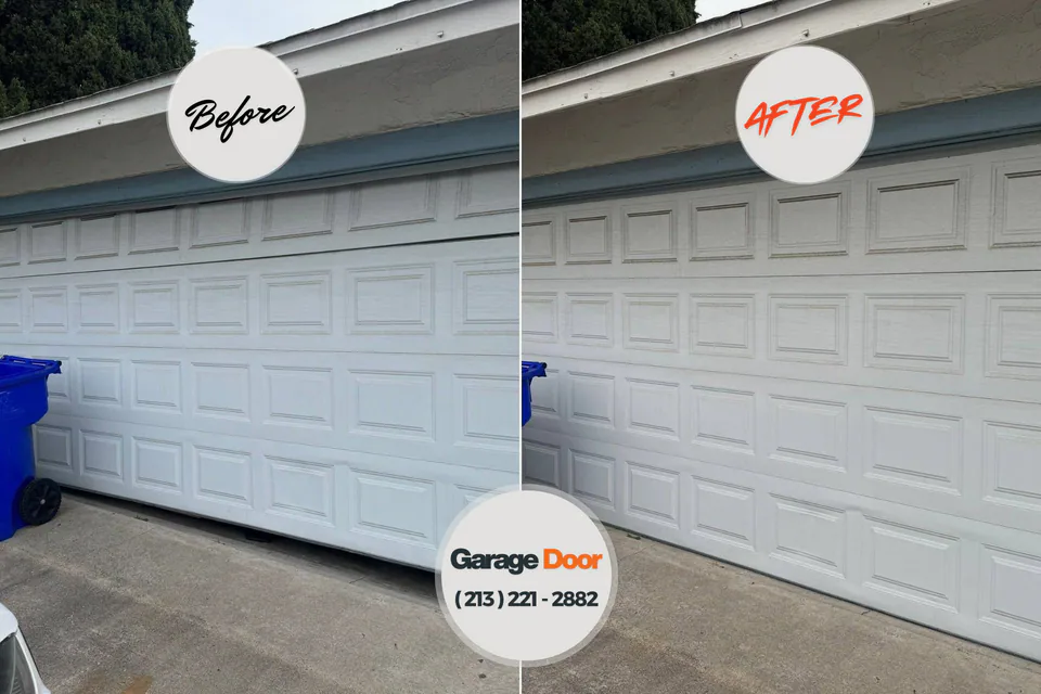 Before and after: garage door repair Middleburg, PA